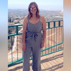 TARGET | striped denim jumpsuit